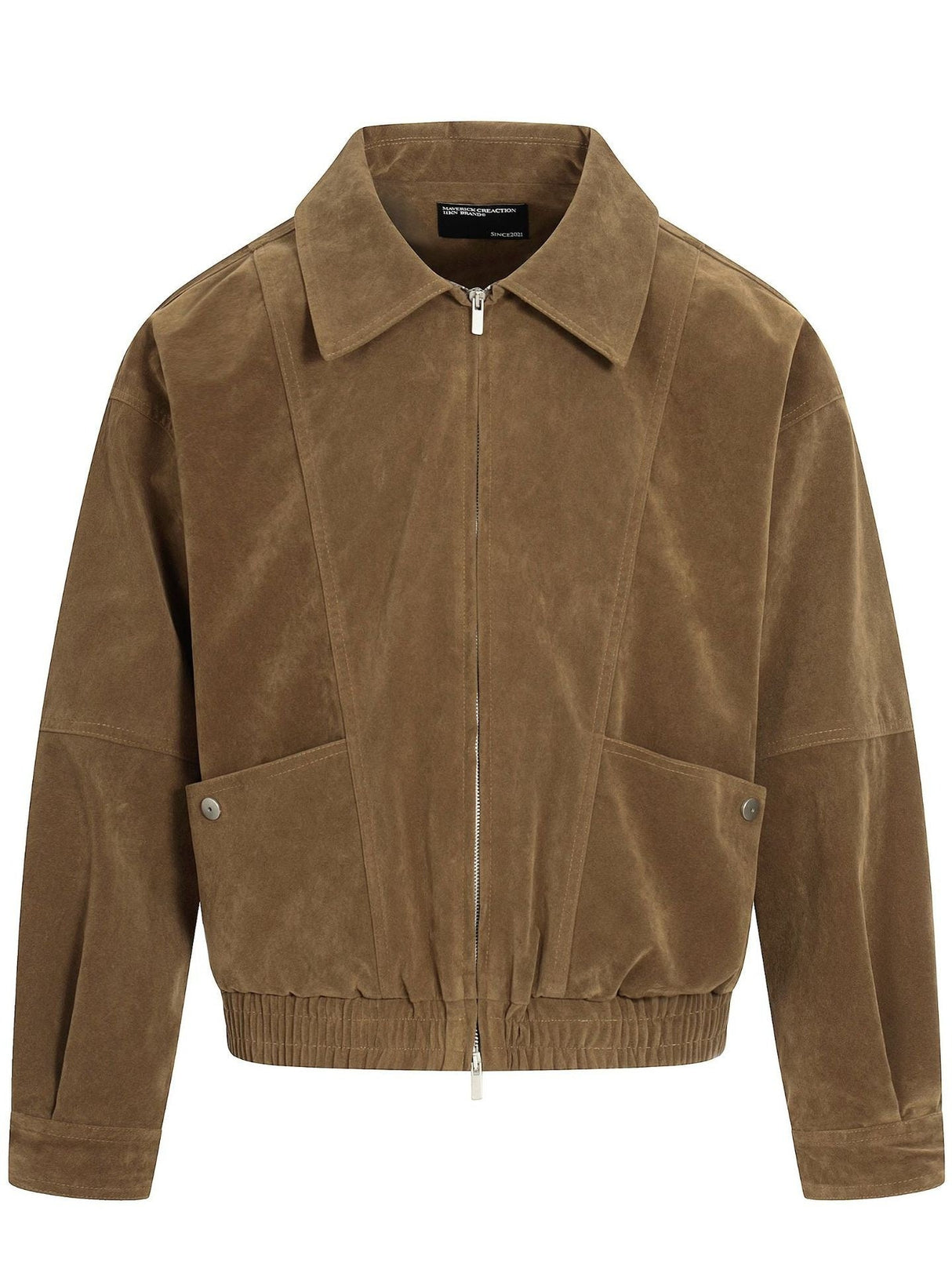 Old Money Style Draping Loose Faux Suede Lapel Jackets