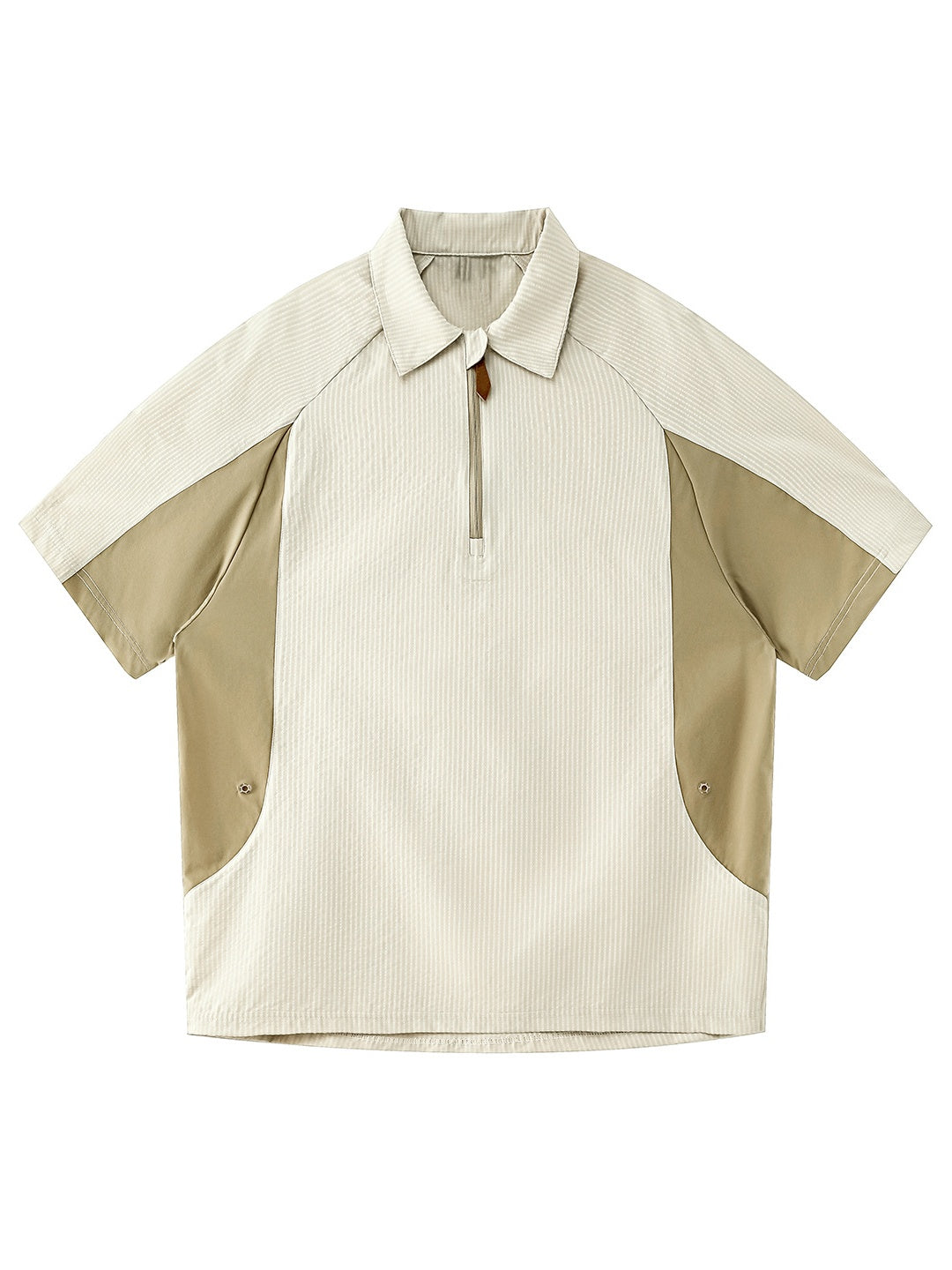 Color-blocked Leisure Breathable Loose-fit POLO Shirt