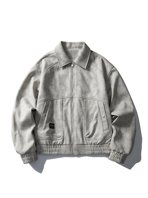 Retro Barn Wind Old Money Style Lapel Flight Jacket