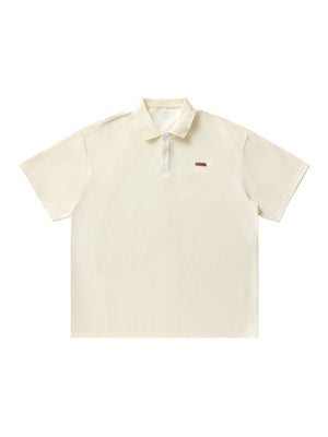 Vertical Strip Loose-fit Polo Shirt