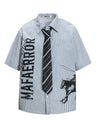 Letter Vertical Stripe Shirts