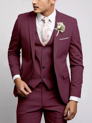 Slim-fit Wedding Suit 3-piece Sets Set