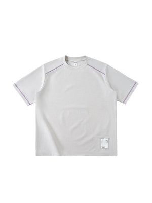 【EXPÉDITION NORMALE】T-shirt de sport à manches courtes, coupe ample et color-block