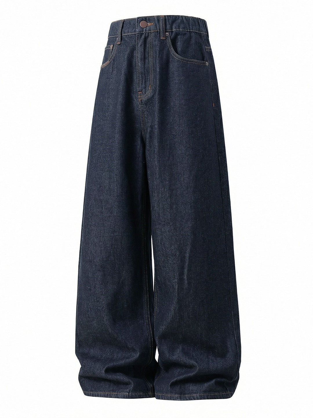 Retro Color-blocked Loose-fit Straight-fit Jeans