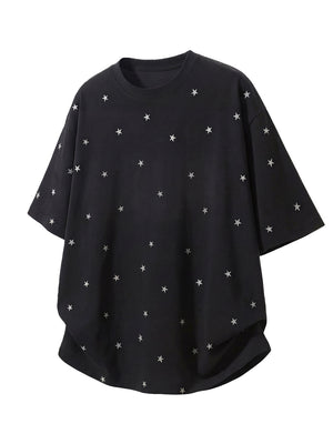 Star Printed Loose-fit T-shirts