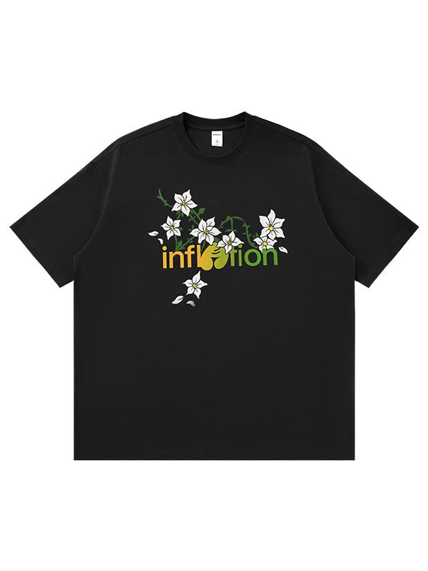 Floral Loose-fit T-shirts