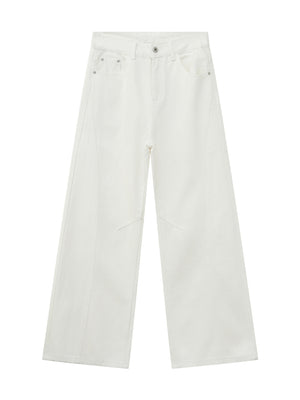 Retro Washed Patchwork Distressed Jeans