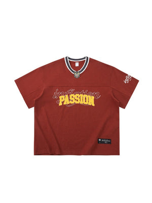 Retro Printed V-neck T-shirts