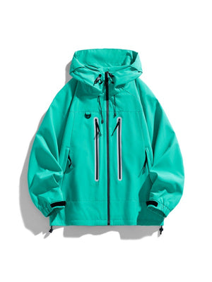 Outdoor Reflective On Foot Camping Mountain Climbing Hooded Windproof Jacket