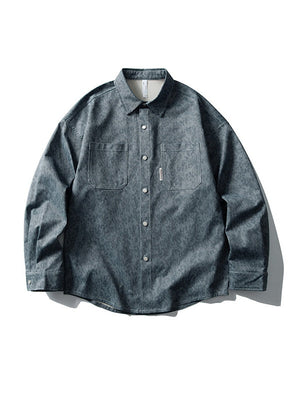 Vintage Distressed Tie-dye Design Loose Long-sleeved Shirt