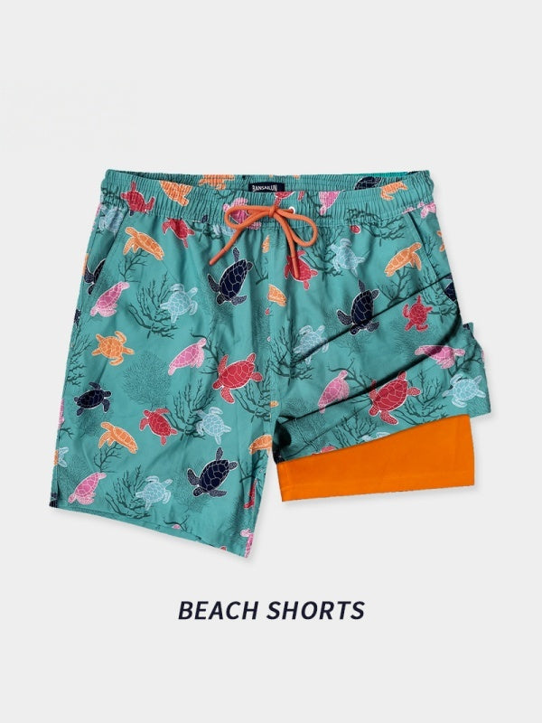 Outerwear Loose-fit Breathable Quick-drying Double Layer Beach Shorts