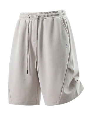 Geometry Simple Gathering Loose-fit Five Points Shorts