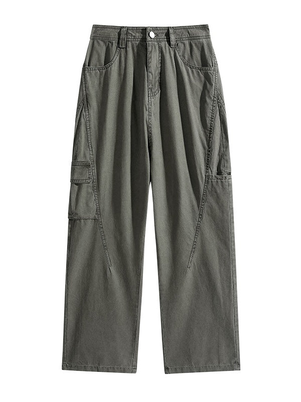 Distressed Patchwork Cargo Trousers