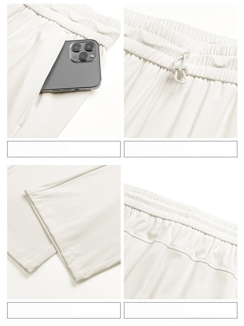 Cool Feeling Lightweight Loose-fit Straight-fit Dress Pants Pants