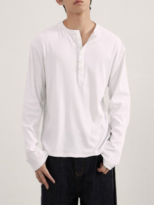 Retro Henry Collar Boxy T-shirts