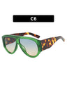 Large-framed Leopard-print Aviary-shaped Sunglasses