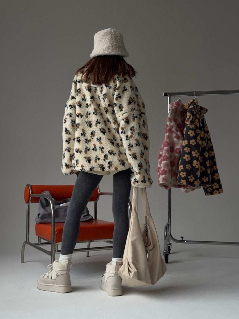 Fleece Floral Fashion Warm Fleece Sweatshirt