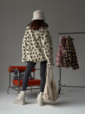 Fleece Floral Fashion Warm Fleece Sweatshirt
