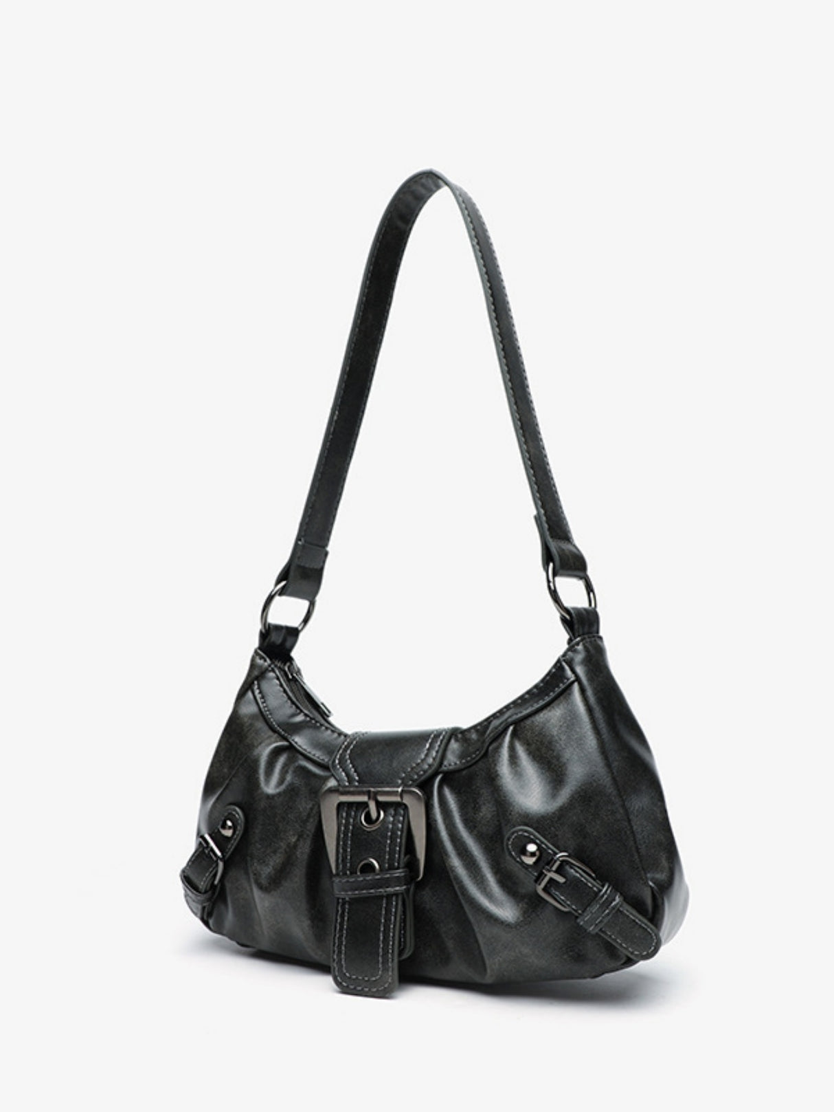Stylish And Edgy Motorcycle Studded Shoulder Bag