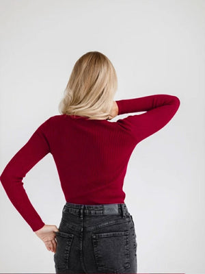 Half Turtleneck Solid Color Tights Versatile Sweaters