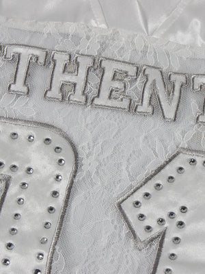 Loose Perspective Lace Stitching T-shirts