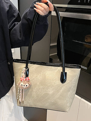 Sac fourre-tout grande capacité à motif color-block en relief