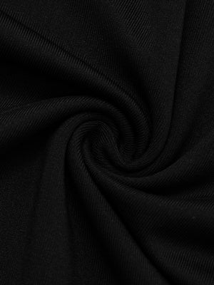 Slim-fit Deep V-neck Long-sleeved Flared Jumpsuit