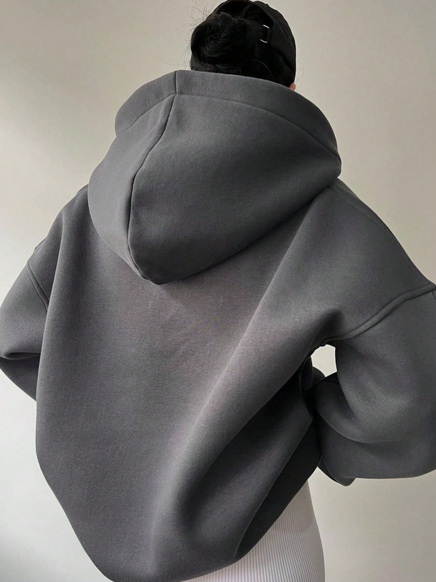 Liber Autumn Women's Hooded Solid Color Sweatshirts&Hoodies