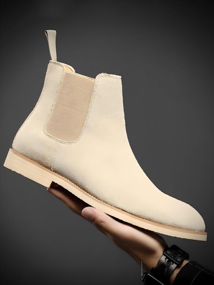 Classic Chelsea Boots Made Of Second-layer Cowhide.