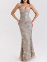 Low-cut Sleeveless Sexy Backless Tie-up Long Dress