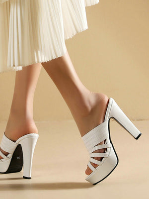 Strappy Platform High-heeled Sandals