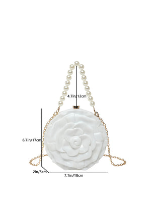 Flower-shaped Round Evening Shoulder Bag