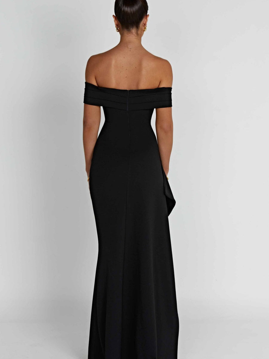 Liber Summer Women's Backless Solid Color Maxi Dresses