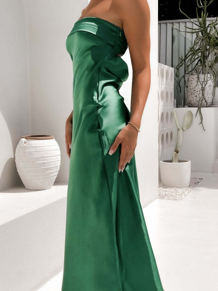 Liber Summer Women's Backless Solid Color Maxi Dresses