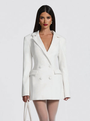 V-neck, Long Sleeves, Tulip-shaped Waist Blazers