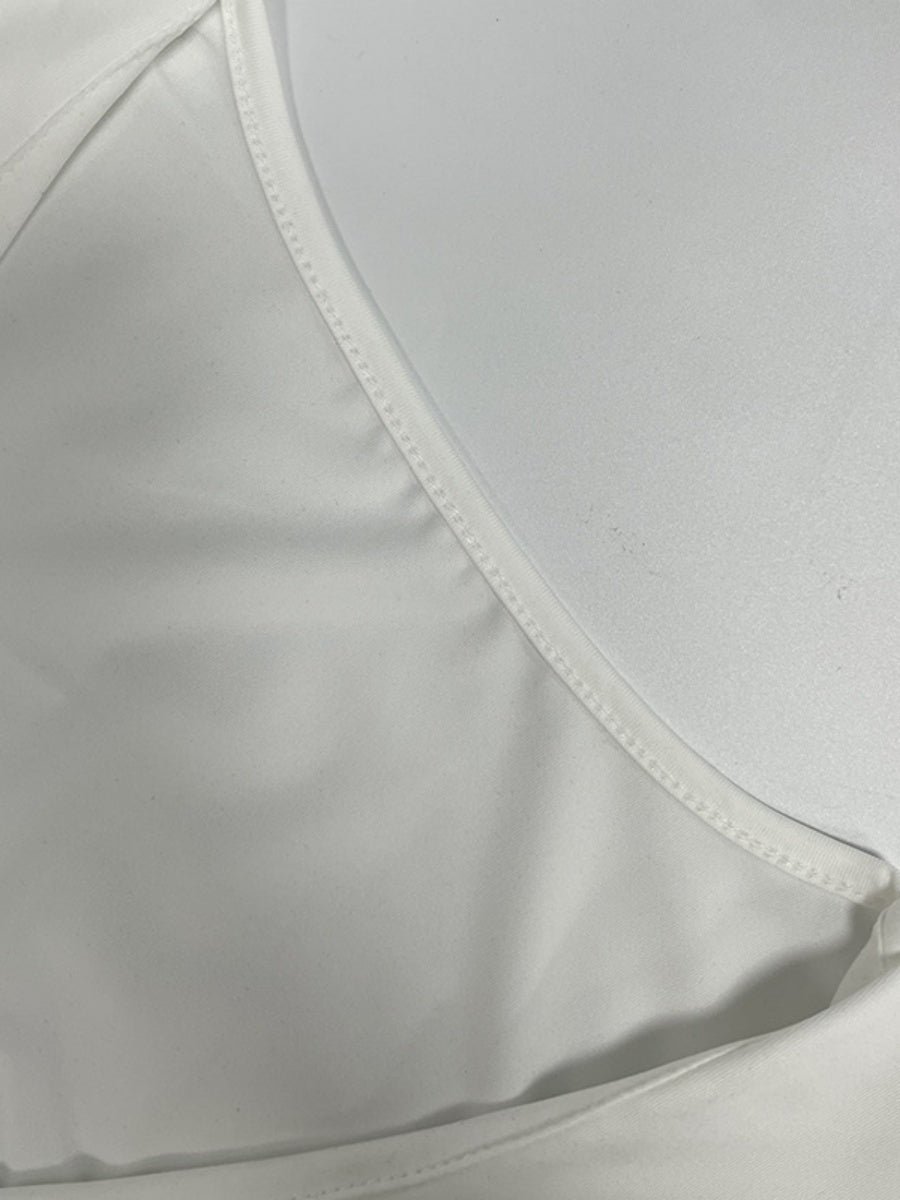 Ruffle Hip-hugging Flared Sleeves Mini&Short Dresses