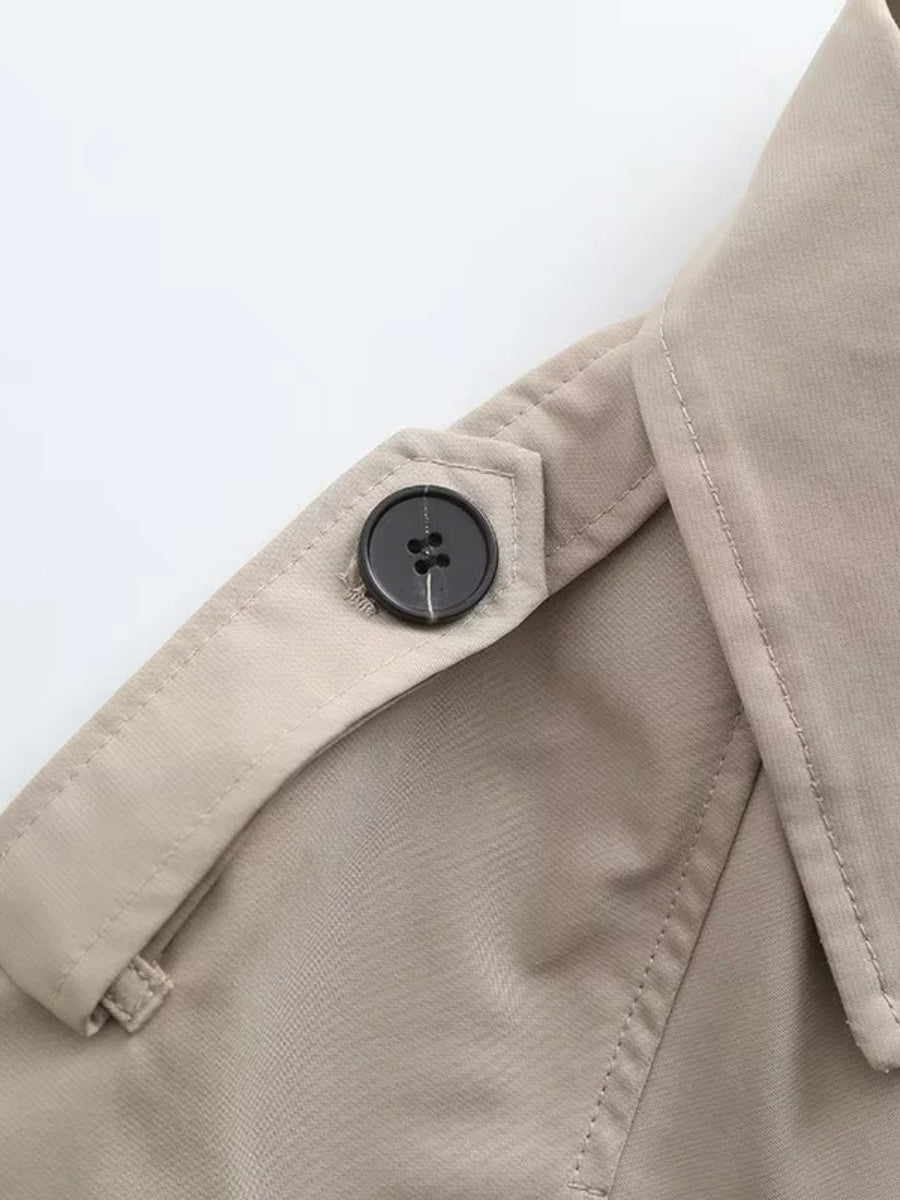Liber Autumn Women's Buttons Trench Coats
