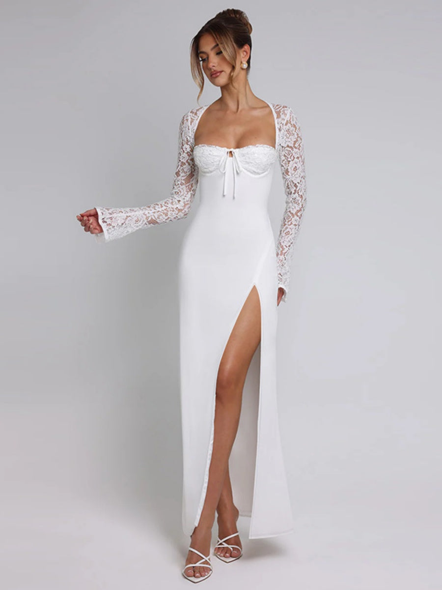Liber Autumn Women's Slit Maxi Dresses
