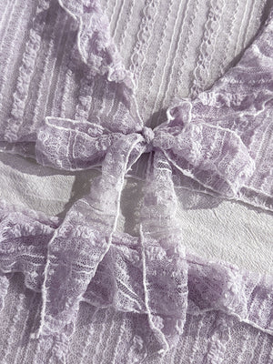 Sexy Lace Mesh Swimsuit Bikini Four-piece Set