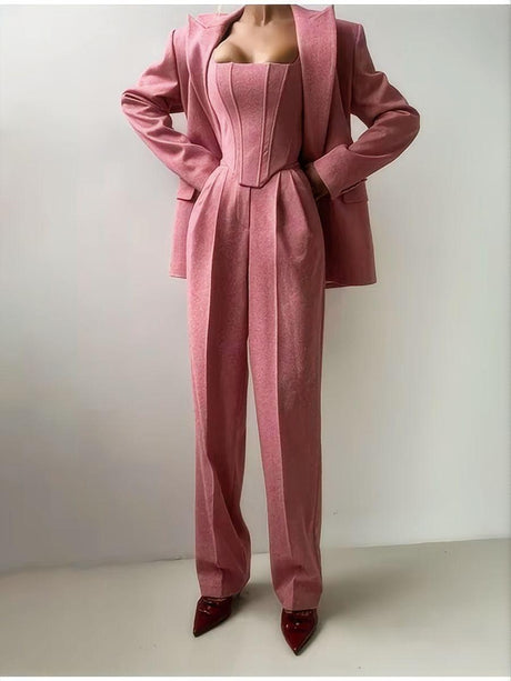 Women's Suit Jacket, Overcoat, Trousers Multi-piece Sets