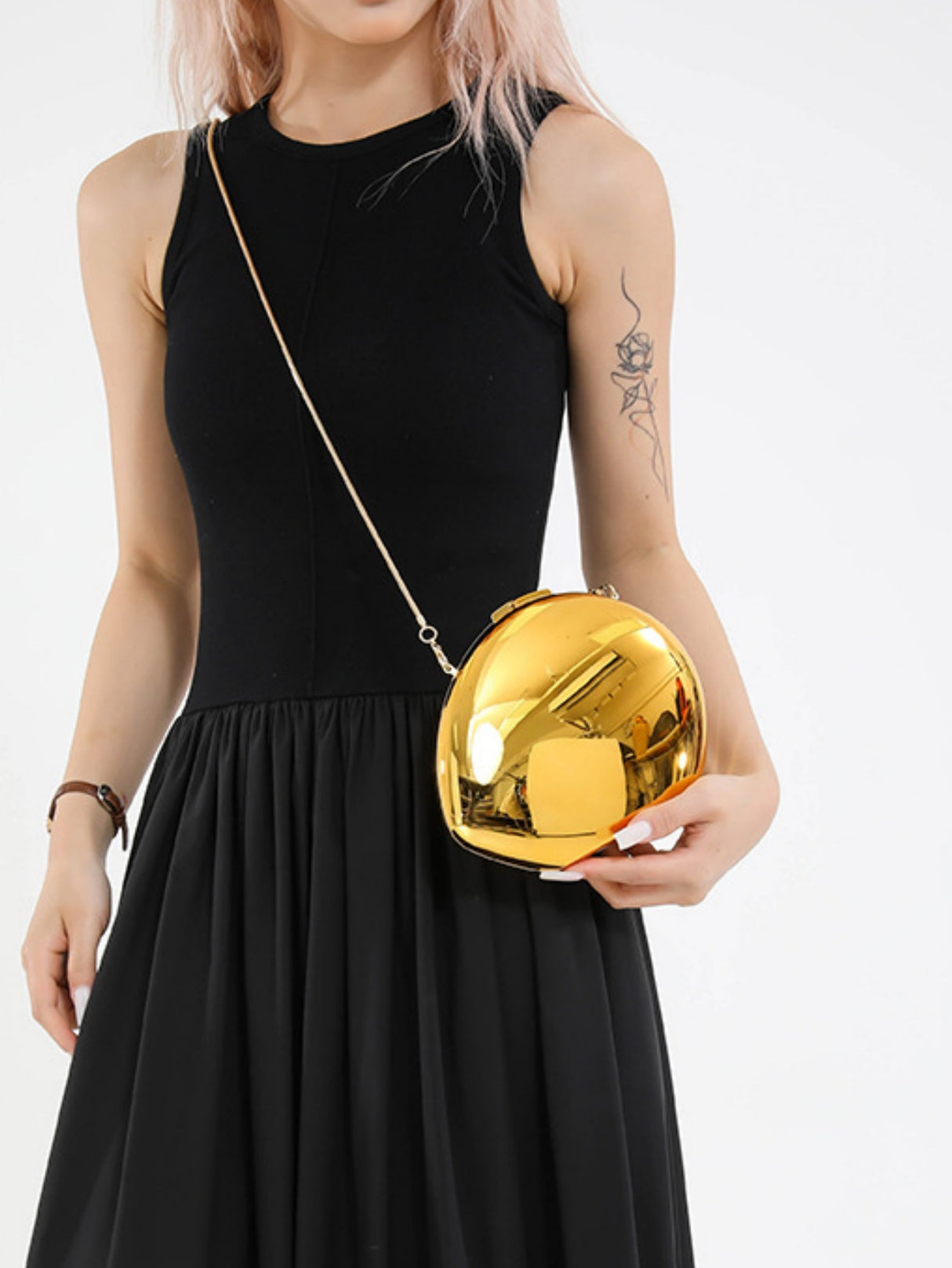 Mirrored Acrylic Evening Fashion Shoulder/Crossbody Bag
