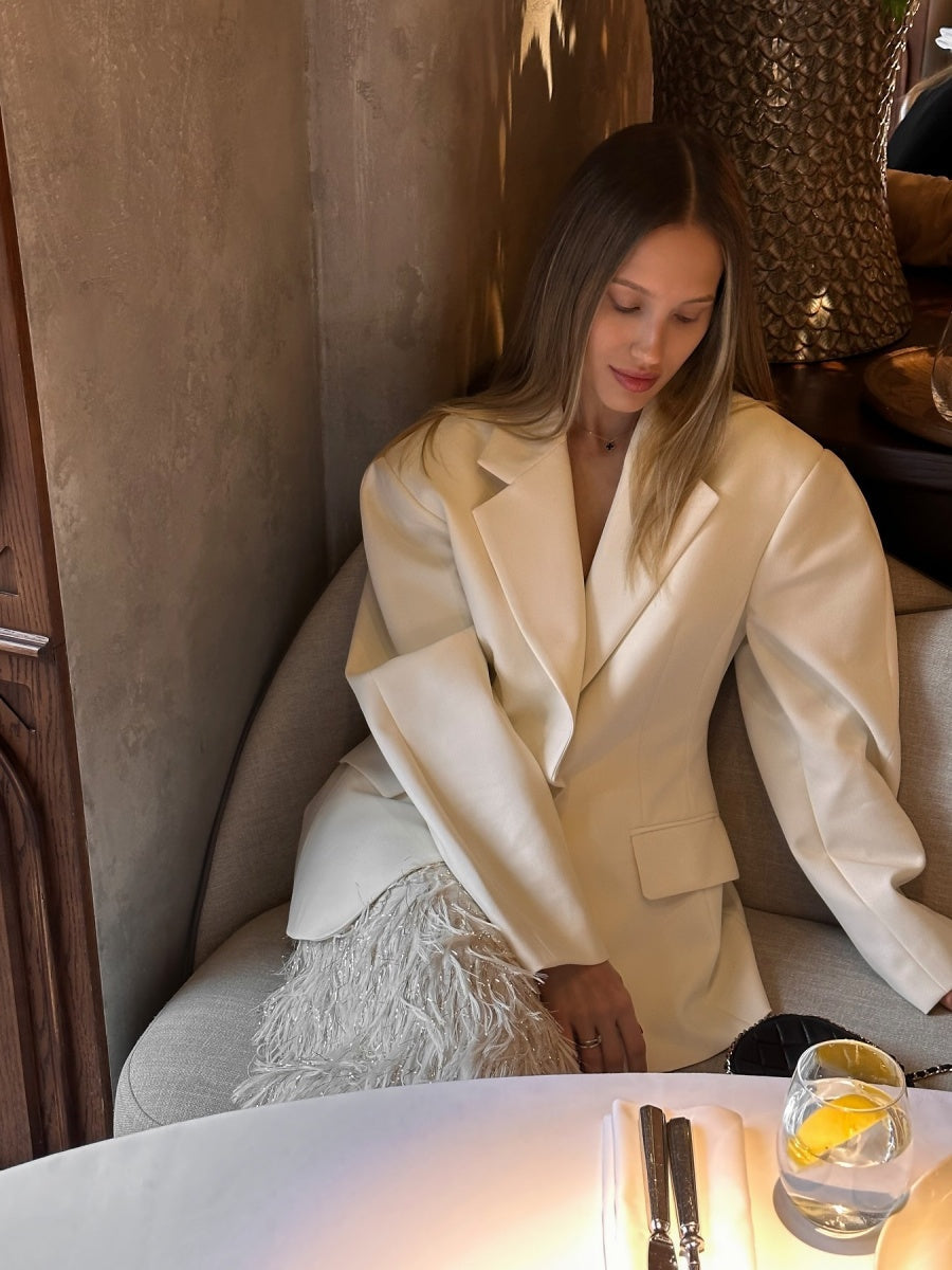 Black Waist-cinching Blazers