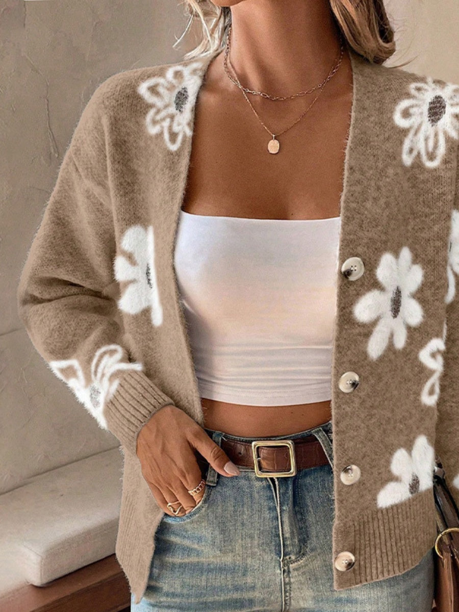 Flower pattern Cardigans