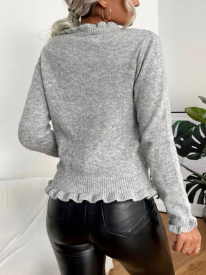 Wood ear Solid Color Cardigans