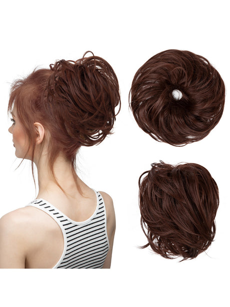 Fluffy Long Beard Curly Hair Updo Wig