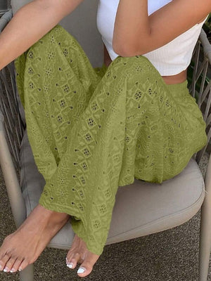 Lace High waist Straight Pants