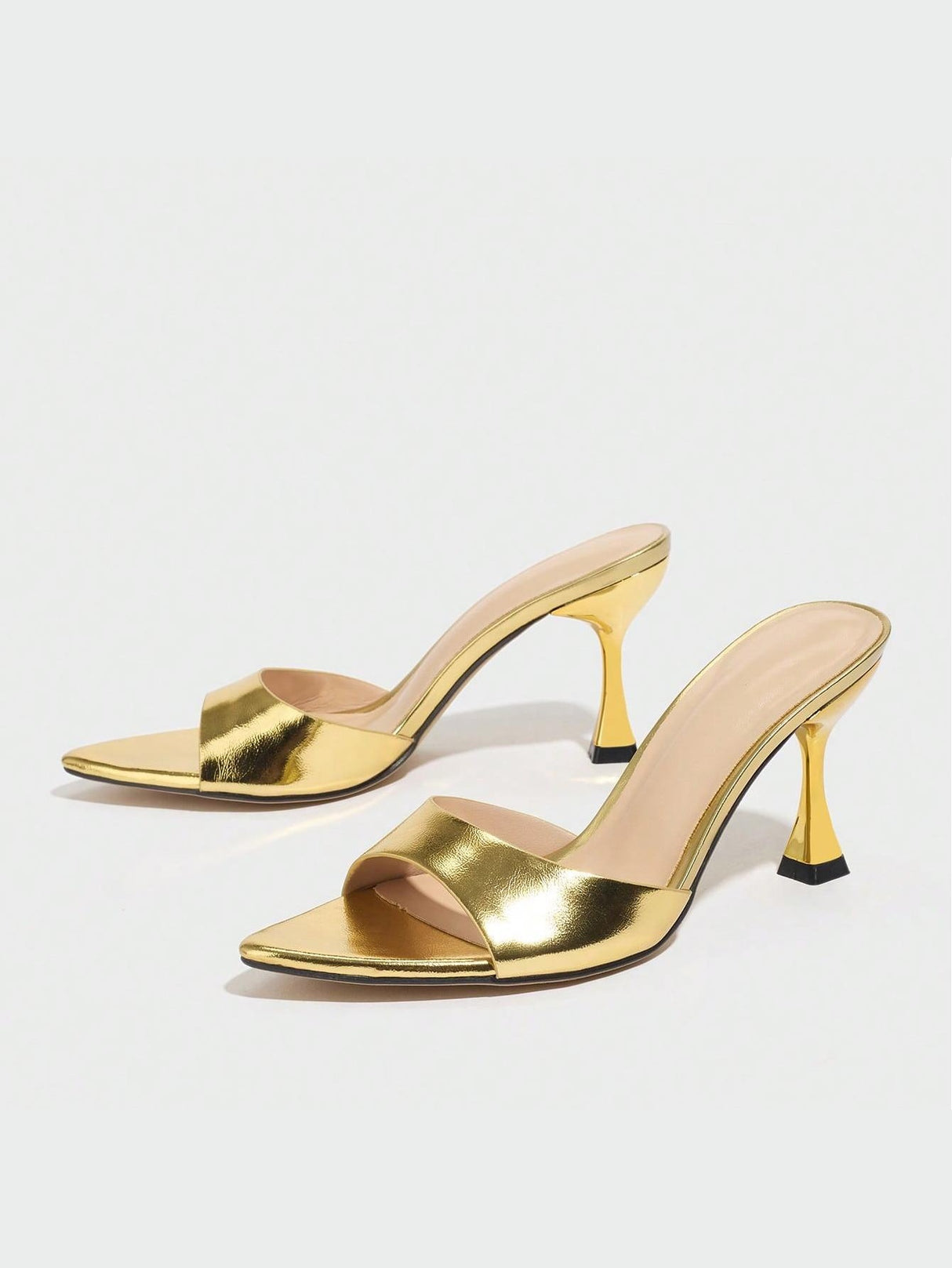 Embossed High-heeled Sandals