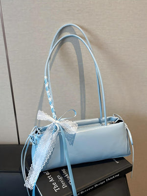 Simple Ballet-style Baguette Shoulder Bag