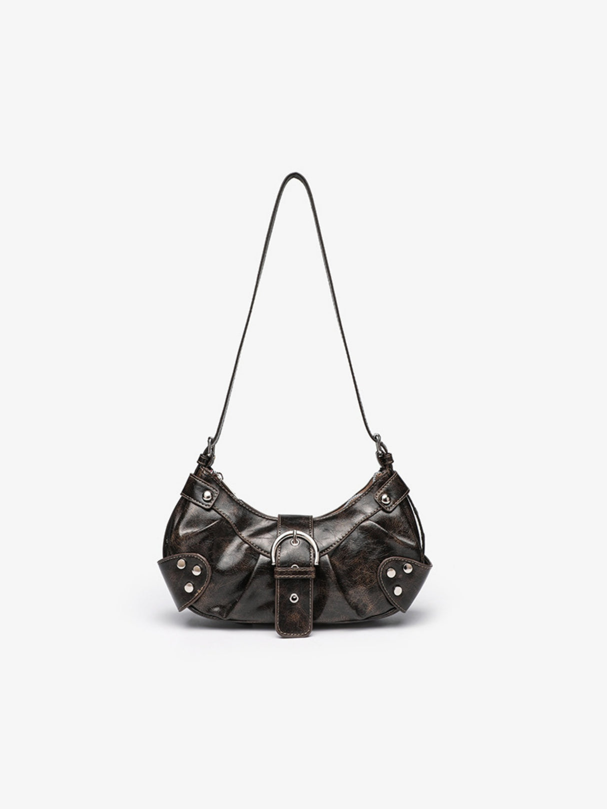 Stylish And Edgy Motorcycle Studded Shoulder Bag