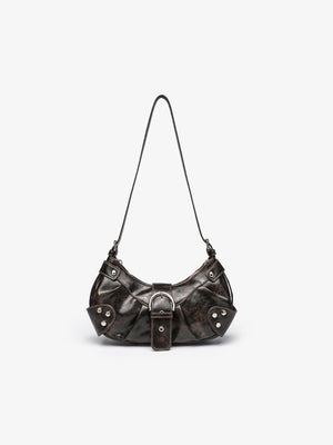 Stylish And Edgy Motorcycle Studded Shoulder Bag